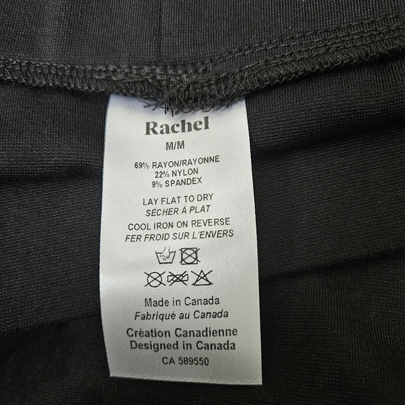 Sz M From Rachel Black Faux Wrap Mini Skirt - Picture 7 of 9